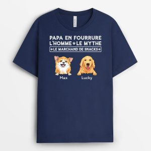 L’Homme Le Mythe Le Marchand De Casse-Croute Version Chien Personnalise  T-shirt pour Homme L’Homme Le Mythe Le Marchand De Casse-Croute Version Chien Personnalise  T-shirt pour Homme