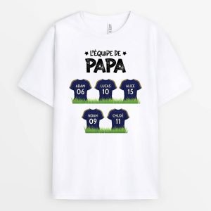 L’Equipe De Papa Avec Maillots De Foot – Cadeau Personnalise  T-shirt pour Papa L’Equipe De Papa Avec Maillots De Foot – Cadeau Personnalise  T-shirt pour Papa