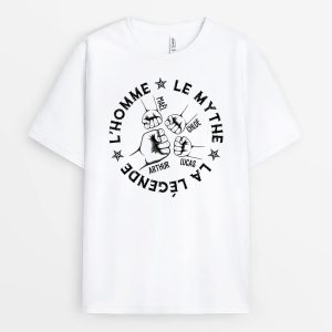 L’Homme, Le Mythe, La Legende Version Bosse De Poing – Cadeau Personnalise  T-shirt pour Homme L’Homme, Le Mythe, La Legende Version Bosse De Poing – Cadeau Personnalise  T-shirt pour Homme