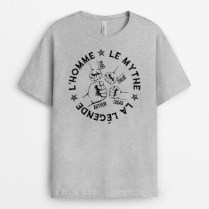 L’Homme, Le Mythe, La Legende Version Bosse De Poing – Cadeau Personnalise  T-shirt pour Homme L’Homme, Le Mythe, La Legende Version Bosse De Poing – Cadeau Personnalise  T-shirt pour Homme