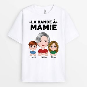 La Bande A Maman Couleur Gris- Cadeau Personnalise  T-shirt pour Femme La Bande A Maman Couleur Gris- Cadeau Personnalise  T-shirt pour Femme