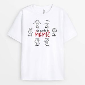 La Bande A MamanMamie Avec Animaux – Cadeau Personnalise  T-shirt pour Femme La Bande A MamanMamie Avec Animaux – Cadeau Personnalise  T-shirt pour Femme