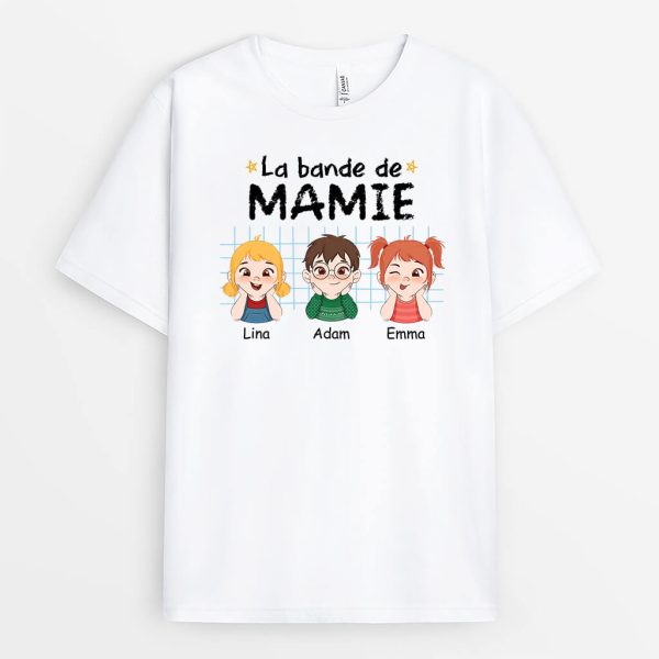 La Bande A MamanMamie Carreaux – Cadeau Personnalise  T-shirt pour Femme