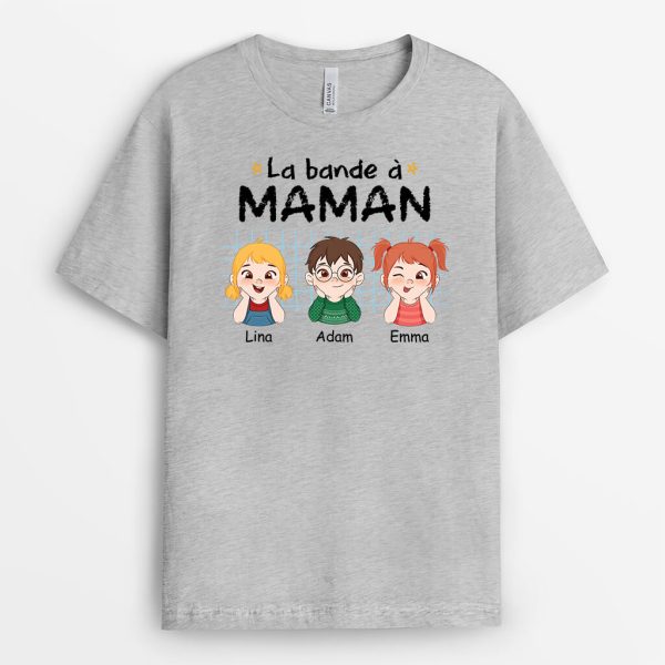 La Bande A MamanMamie Carreaux – Cadeau Personnalise  T-shirt pour Femme