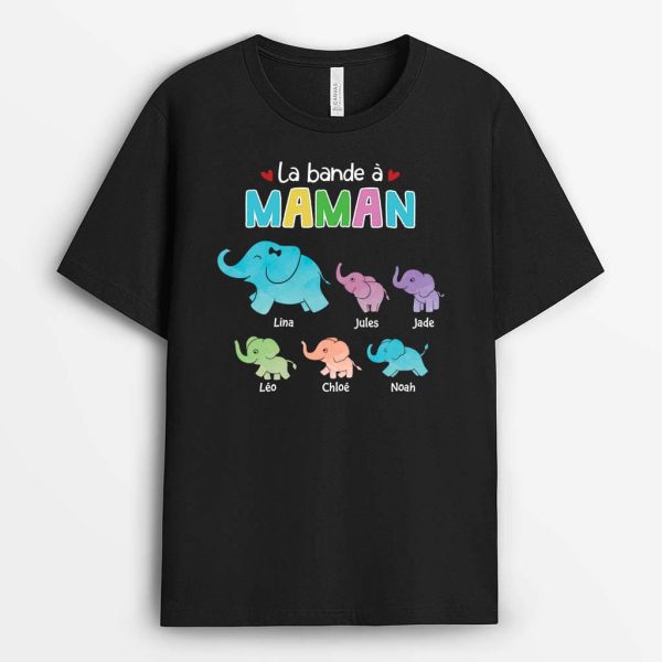 La Bande A MamanMamie Elephant – Cadeau Personnalise  T-shirt pour Femme