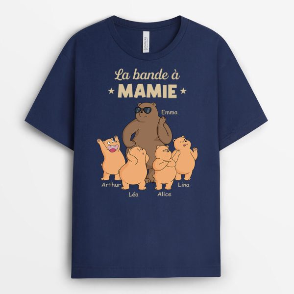 La Bande A MamanMamie Ours Malin – Cadeau Personnalise  T-shirt pour Femme