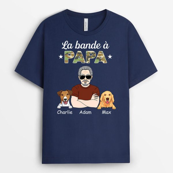 La Bande A Papa Chiens – Cadeau Personnalise  T-shirt pour Amoureux des animaux