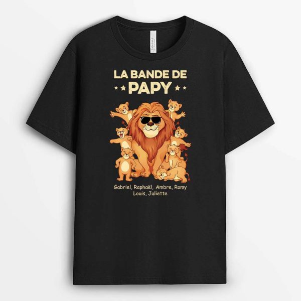 La Bande A PapaPapy Lion Bande Dessinee – Cadeau Personnalise  T-shirt pour Homme