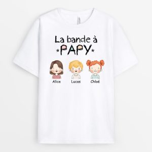 La Bande a Papa Papi – Cadeau Personnalise  T-shirt pour Papa Papi