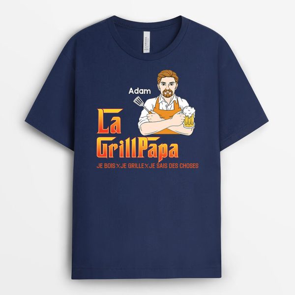 La GrillMotherLa GrillFather – Cadeau Personnalise  T-shirt pour Tous