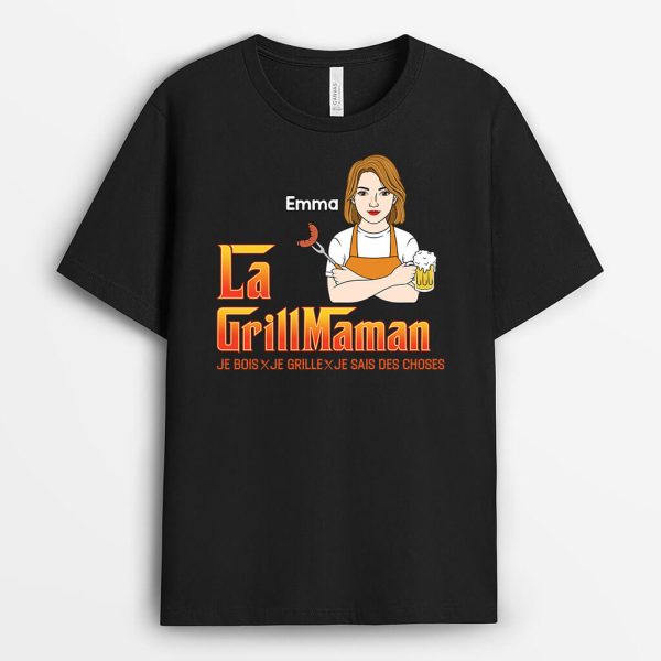 La GrillMotherLa GrillFather – Cadeau Personnalise  T-shirt pour Tous