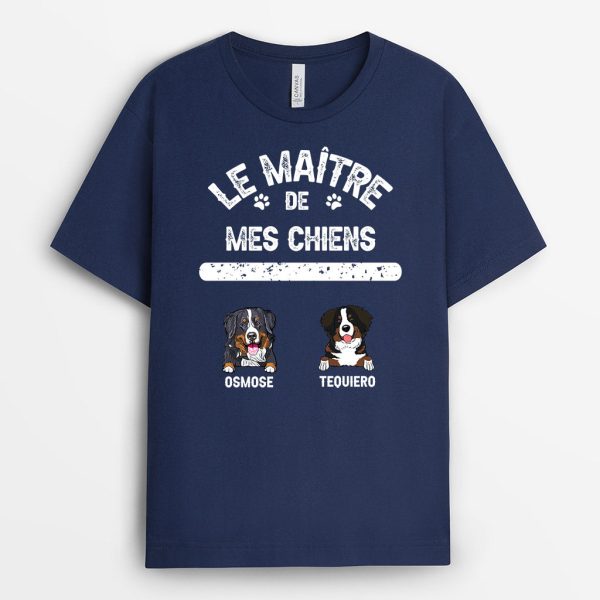 La Maitresse Le Maitre de Chien – Cadeau Personnalise  T-shirt pour Amoureux des chiens