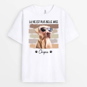 La Meilleure Vie Avec Le chat Et Le Chien – Cadeau Personnalise T-shirt pour les amoureux des animaux La Meilleure Vie Avec Le chat Et Le Chien – Cadeau Personnalise T-shirt pour les amoureux des animaux