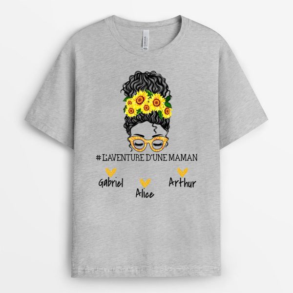 L’aventure d’une Maman Mamie – Cadeau Personnalise  T-shirt pour MamanMamie