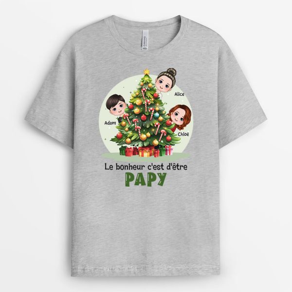 Le Bonheur C’Est D’Etre Grand-mere – Cadeau Personnalise  T-shirt pour Noel