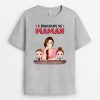 Le Bonheur D’etre Maman Mamie – Cadeau Personnalise  T-shirt pour Mamie Maman