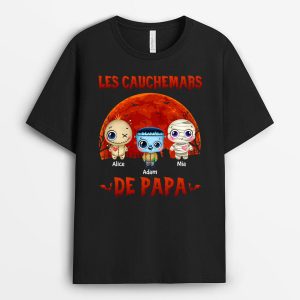 Le Cauchemar De Grand-Pere  Cadeau Personnalise  T-shirt pour Halloween Le Cauchemar De Grand-Pere  Cadeau Personnalise  T-shirt pour Halloween