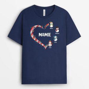 Le Coeur De Maman Mamie - Cadeau Personnalise T-shirt Pour Maman Mamie Noel 2 Le Coeur De Maman Mamie Cadeau Personnalise T shirt Pour Maman Mamie Noel 3