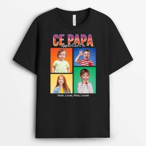 Le Meilleur Papa Appartient A – Cadeau Personnalise  T-shirt pour Homme Le Meilleur Papa Appartient A – Cadeau Personnalise  T-shirt pour Homme