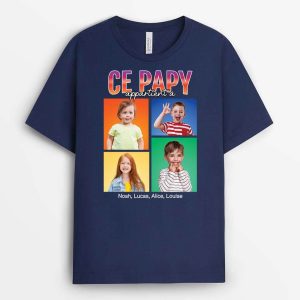 Le Meilleur Papa Appartient A – Cadeau Personnalise  T-shirt pour Homme Le Meilleur Papa Appartient A – Cadeau Personnalise  T-shirt pour Homme