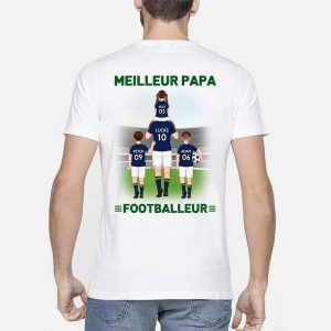Le Meilleur Papa Footballeur De Tous Les Temps - Cadeau Personnalise T-Shirt pour Papa 2 Le Meilleur Papa Footballeur De Tous Les Temps Cadeau Personnalise T Shirt pour Papa 3