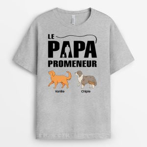 Le Papa Promeneur – Cadeau Personnalise  T-shirt Pour Homme Le Papa Promeneur – Cadeau Personnalise  T-shirt Pour Homme