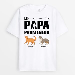 Le Papa Promeneur – Cadeau Personnalise  T-shirt Pour Homme Le Papa Promeneur – Cadeau Personnalise  T-shirt Pour Homme