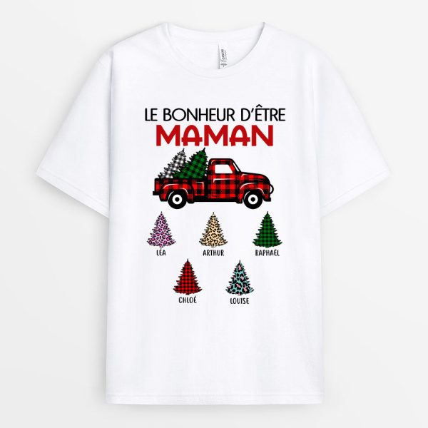 Le bonheur d’etre Mamie – Cadeau Personnalise  T-shirt pour Mamie