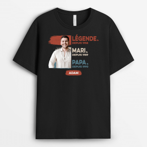 Legende Avec Photo – Cadeau Personnalise  T-shirt Pour Homme Legende Avec Photo – Cadeau Personnalise  T-shirt Pour Homme