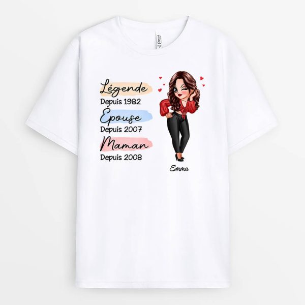 Legende Femme Stylee – Cadeau Personnalise  T-shirt pour Femme