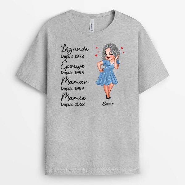 Legende Femme Stylee – Cadeau Personnalise  T-shirt pour Femme