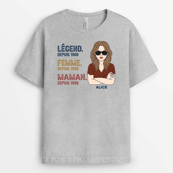 Legende Mariee Maman Mamie – Cadeau Personnalise  T-shirt pour Femme