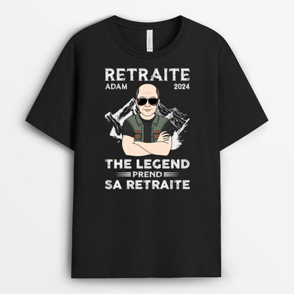 Legende Retraite – Cadeau Personnalise  T-shirt Pour Homme