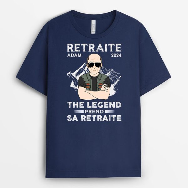 Legende Retraite – Cadeau Personnalise  T-shirt Pour Homme