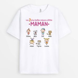 Les 7 Plus Belles Raisons d’Etre Mamie – Cadeau Personnalise T-shirt pour Mamie Les 7 Plus Belles Raisons d’Etre Mamie – Cadeau Personnalise T-shirt pour Mamie