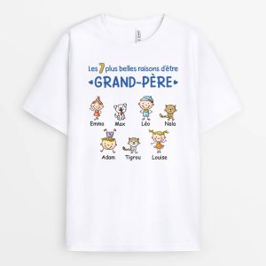 Les 7 Plus Belles Raisons d’Etre Papy – Cadeau Personnalise T-shirt pour Papy Les 7 Plus Belles Raisons d’Etre Papy – Cadeau Personnalise T-shirt pour Papy
