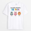 Les Petits Monstres de Papa Papy – Cadeau Personnalise  T-shirt pour Papa Papi