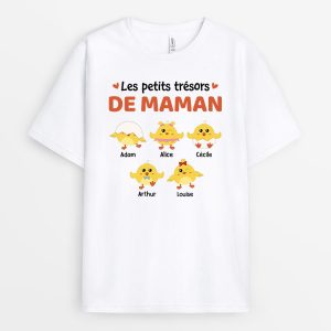 Les Petits Tresors de Mamie Maman – Cadeau Personnalise  T-shirt pour Mamie Maman