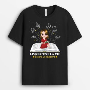 Livre C’Est La Vie – Cadeau Personnalise T-shirt Pour Femme Livre C’Est La Vie – Cadeau Personnalise T-shirt Pour Femme