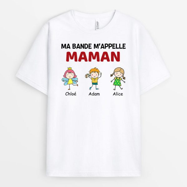 Ma Bande M’Appelle Maman Mamie – Cadeau Personnalise  T-shirt pour Maman Mamie