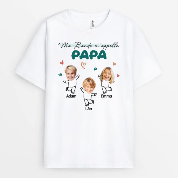 Ma Bande M’Appelle PapyPapa – Cadeau Personnalise  T-shirt pour Homme