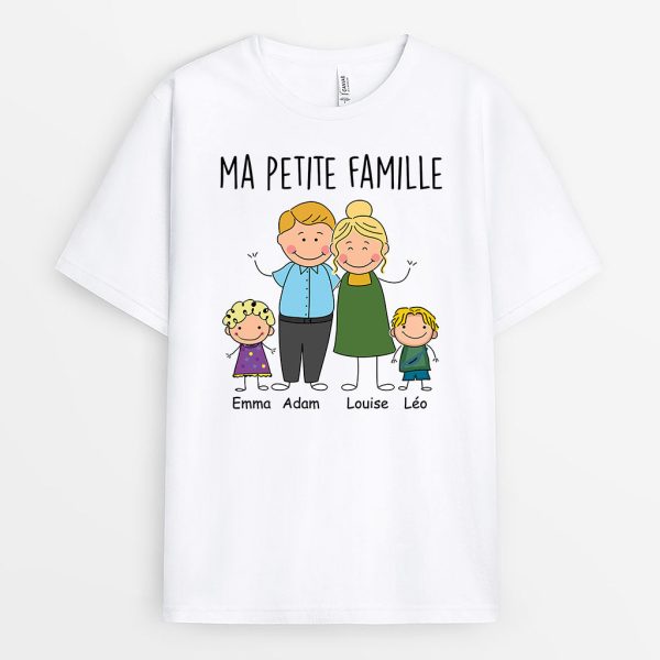 Ma Petite Famille Comme Une Famille Ordinaire Mais Plus Cool – Cadeau Personnalise  T-shirt pour Famille