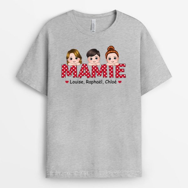 Mamam Mamie – Cadeau Personnalise  T-shirt pour Mamie Maman