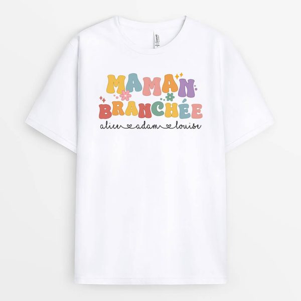 Maman Branchee – Cadeau Personnalise  T-shirt pour Maman