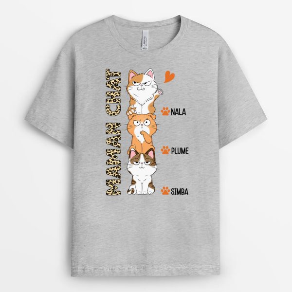 Maman ChatPapa Chat – Cadeau Personnalise  T-shirt pour les Amoureux Animaux