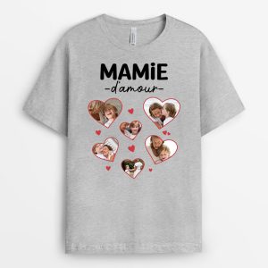 Maman D'Amour Coeur Avec Photos - Cadeau Personnalise T-shirt pour Maman 1 Maman DAmour Coeur Avec Photos Cadeau Personnalise T shirt pour Maman 2