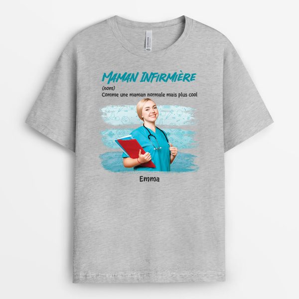 Maman Infirmiere Comme Maman Normale Mais Plus Cool – Cadeau Personnalise  T-shirt pour Femme