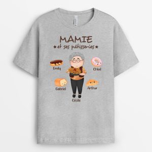 Maman Mamie Gateau Cadeau Personnalise T shirt pour Femme 1