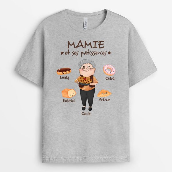 Maman Mamie Gateau – Cadeau Personnalise  T-shirt pour Femme