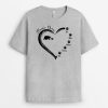 Maman Ourse Avec Empreintes – Cadeau Personnalise  T-shirt pour Maman